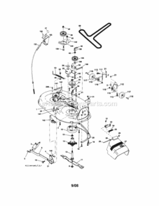 Page J Diagram and Parts List for 917288090  Craftsman Lawn Tractor