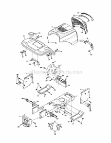 Page B Diagram and Parts List for 917288091  Craftsman Lawn Tractor