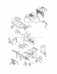 Page B Diagram and Parts List for 917288092  Craftsman Lawn Tractor