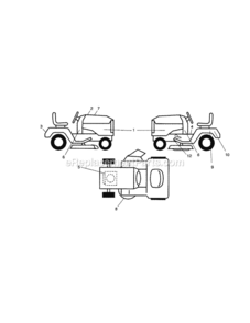 Page G Diagram and Parts List for 917288112  Craftsman Lawn Tractor