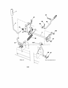 Page J Diagram and Parts List for 917288121  Craftsman Lawn Tractor