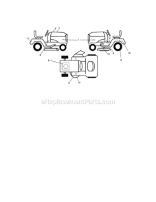 Page H Diagram and Parts List for 917288121  Craftsman Lawn Tractor
