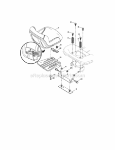 Page F Diagram and Parts List for 917288122  Craftsman Lawn Tractor