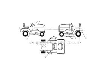 Page H Diagram and Parts List for 917288122  Craftsman Lawn Tractor
