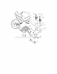 Page E Diagram and Parts List for 917288131  Craftsman Lawn Tractor