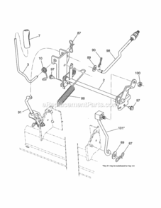 Page J Diagram and Parts List for 917288160  Craftsman Lawn Tractor