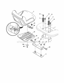 Page H Diagram and Parts List for 917288172  Craftsman Lawn Tractor