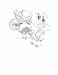 Page F Diagram and Parts List for 917288211  Craftsman Lawn Tractor
