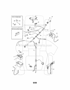 Electrical Diagram and Parts List for 917288220  Craftsman Lawn Tractor