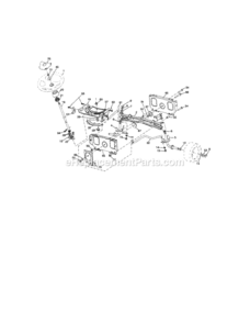 Steering Diagram and Parts List for 917288220  Craftsman Lawn Tractor