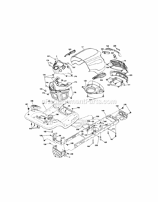 Page B Diagram and Parts List for 917288230  Craftsman Lawn Tractor