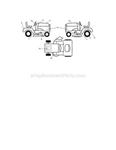 Page H Diagram and Parts List for 917288240  Craftsman Lawn Tractor