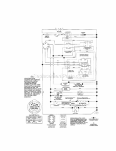 Page K Diagram and Parts List for 917288251  Craftsman Lawn Tractor