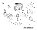 Engine Diagram and Parts List for 917288260  Craftsman Lawn Tractor