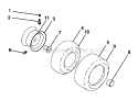 Wheels  Tires Diagram and Parts List for 917288260  Craftsman Lawn Tractor
