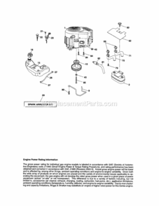 Page E Diagram and Parts List for 917288270  Craftsman Lawn Tractor