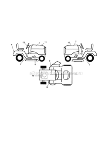 Page H Diagram and Parts List for 917288270  Craftsman Lawn Tractor