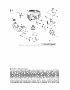 Page E Diagram and Parts List for 917288280  Craftsman Lawn Tractor