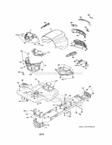 Page B Diagram and Parts List for 917288330  Craftsman Lawn Tractor