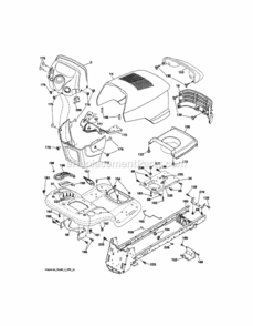 Page B Diagram and Parts List for 917288451  Craftsman Lawn Tractor
