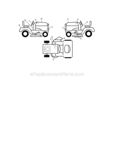 Page H Diagram and Parts List for 917288451  Craftsman Lawn Tractor