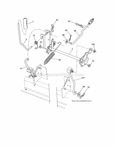 Page H Diagram and Parts List for 917288512  Craftsman Lawn Tractor