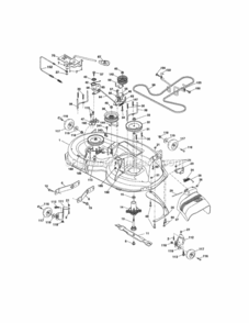 Mower_Deck Diagram and Parts List for 917288513  Craftsman Lawn Tractor