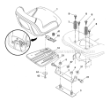Seat Diagram and Parts List for 917288522  Craftsman Lawn Tractor