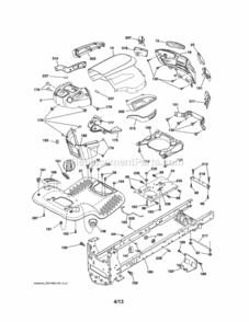 Page B Diagram and Parts List for 917288563  Craftsman Lawn Tractor