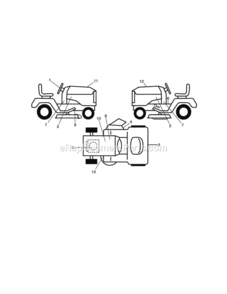 Page H Diagram and Parts List for 917288570  Craftsman Lawn Tractor