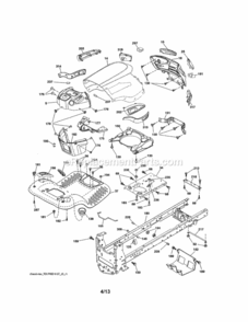 Page B Diagram and Parts List for 917288572  Craftsman Lawn Tractor
