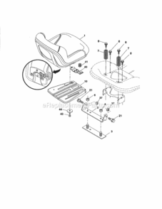 Page F Diagram and Parts List for 917288580  Craftsman Lawn Tractor