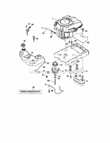 Page E Diagram and Parts List for 917288600  Craftsman Lawn Tractor