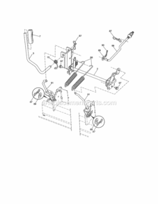 Page H Diagram and Parts List for 917288611  Craftsman Lawn Tractor