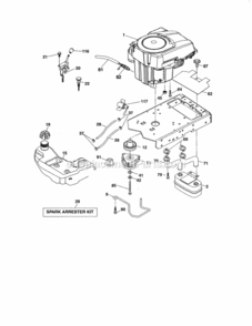Part Location Diagram of 426184 Craftsman Throttle Control