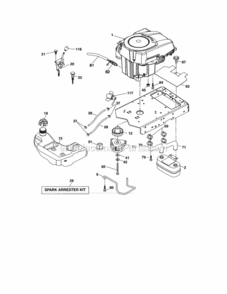 Page D Diagram and Parts List for 917288613  Craftsman Lawn Tractor