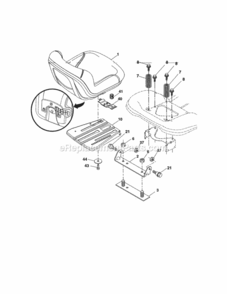 Page F Diagram and Parts List for 917288623  Craftsman Lawn Tractor