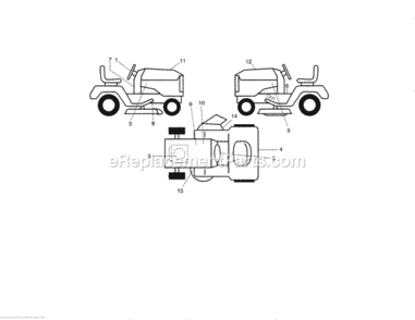 Page I Diagram and Parts List for 917288663  Craftsman Lawn Tractor
