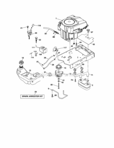 Page E Diagram and Parts List for 917288671  Craftsman Lawn Tractor