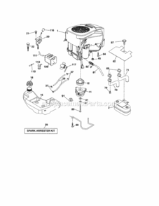 Page D Diagram and Parts List for 917288673  Craftsman Lawn Tractor