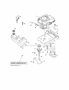 Page D Diagram and Parts List for 917288740  Craftsman Lawn Tractor