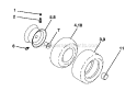 Wheels  Tires Diagram and Parts List for 917289030  Craftsman Lawn Tractor
