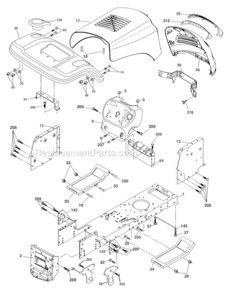 Chassis_And_Enclosures Diagram and Parts List for 917289031  Craftsman Lawn Tractor