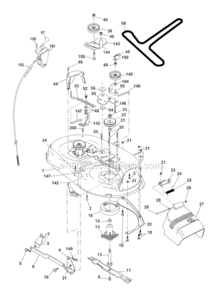 Mower_Deck Diagram and Parts List for 917289031  Craftsman Lawn Tractor