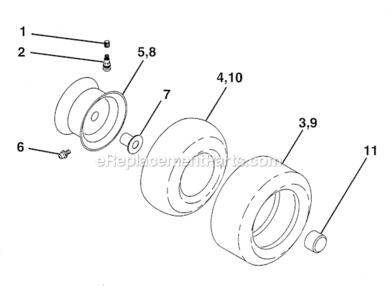 Part Location Diagram of 104757X613 Craftsman Hub Axle Cap