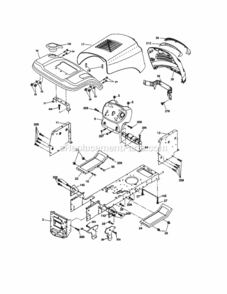 Page B Diagram and Parts List for 917289033  Craftsman Lawn Tractor