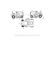 Page H Diagram and Parts List for 917289101  Craftsman Lawn Tractor
