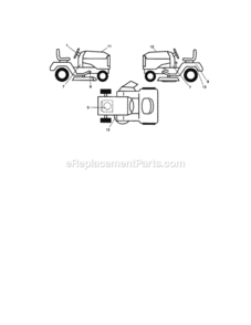 Page H Diagram and Parts List for 917289211  Craftsman Lawn Tractor