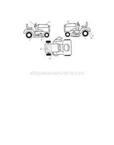 Page H Diagram and Parts List for 917289220  Craftsman Lawn Tractor