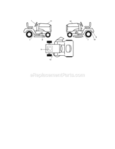 Page H Diagram and Parts List for 917289221  Craftsman Lawn Tractor
